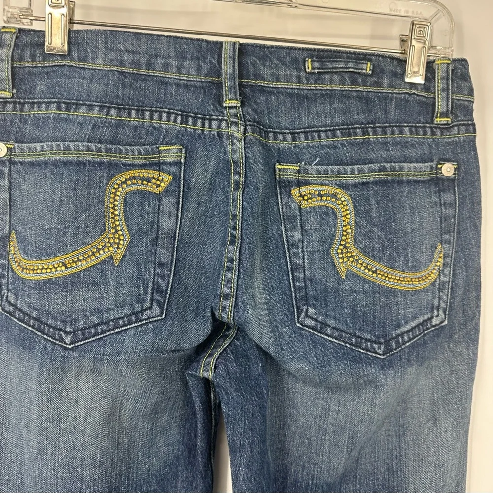 Rock & Republic Rhinestone Boot Cut Jeans Embroidered Embellished Womens 29 - Picture 6 of 7